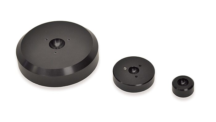 A-411 Flat Pad Air Bearings PI’s line of flat pad circular air bearings is designed for use in any application where frictionless, accurate linear or planar motion is required. The modular nature of these bearings allows the user to build their own motion system. Multiple bearings can be combined to increase load capacity or to create multi-axis motion platforms. Air bearings are wear-free and ideal for clean environments. Air bearings do not exhibit any breakaway or running friction, regardless of payload.